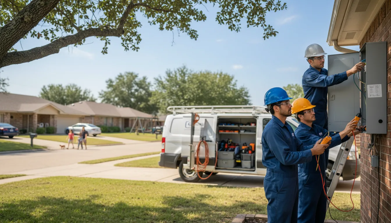 Certified electrician providing emergency electrical services in Doddridge, AR